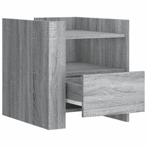 Κομοδίνο Sonoma Γκρι 45x50x50 εκ. από Επεξεργασμένο Ξύλο