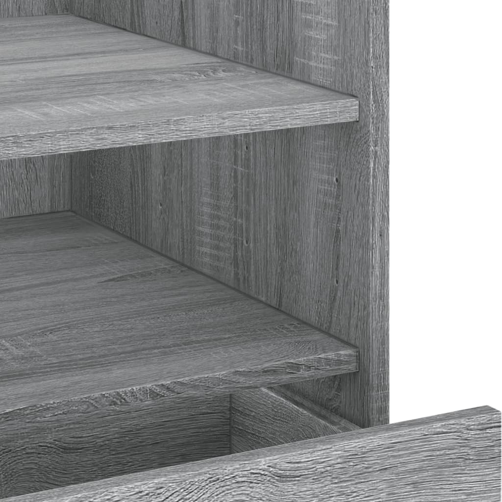 Κομοδίνο Sonoma Γκρι 45x50x50 εκ. από Επεξεργασμένο Ξύλο