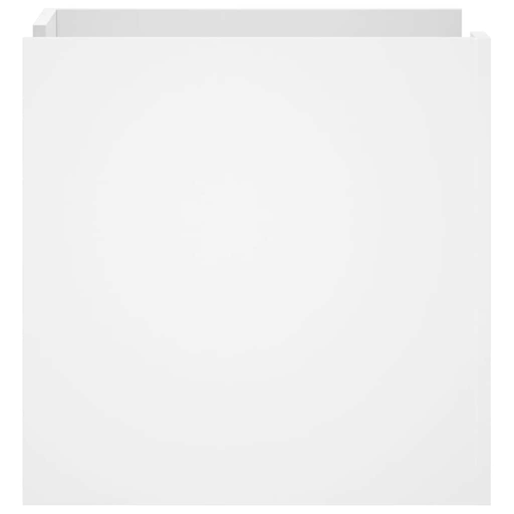 Κομοδίνο Λευκό 45x50x50 εκ. από Επεξεργασμένο Ξύλο