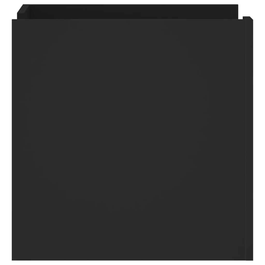 Κομοδίνο Μαύρο 45x50x50 εκ. από Επεξεργασμένο Ξύλο