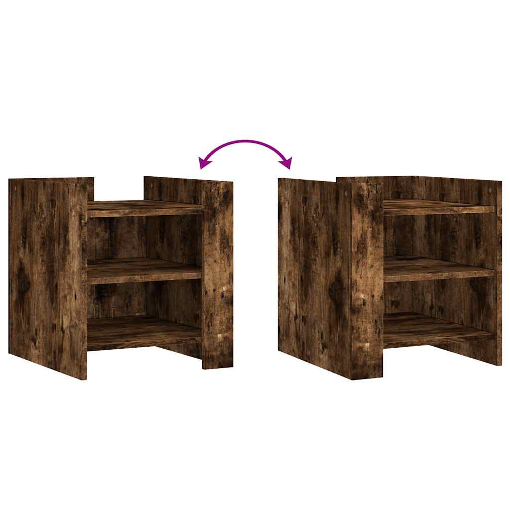 Κομοδίνο Καπνιστή Δρυς 45x50x50 εκ. από Επεξεργασμένο Ξύλο