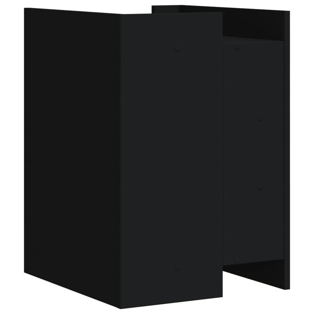 Κομοδίνο Μαύρο 45x50x65 εκ. από Επεξεργασμένο Ξύλο