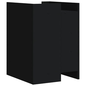 Κομοδίνο Μαύρο 45x50x65 εκ. από Επεξεργασμένο Ξύλο