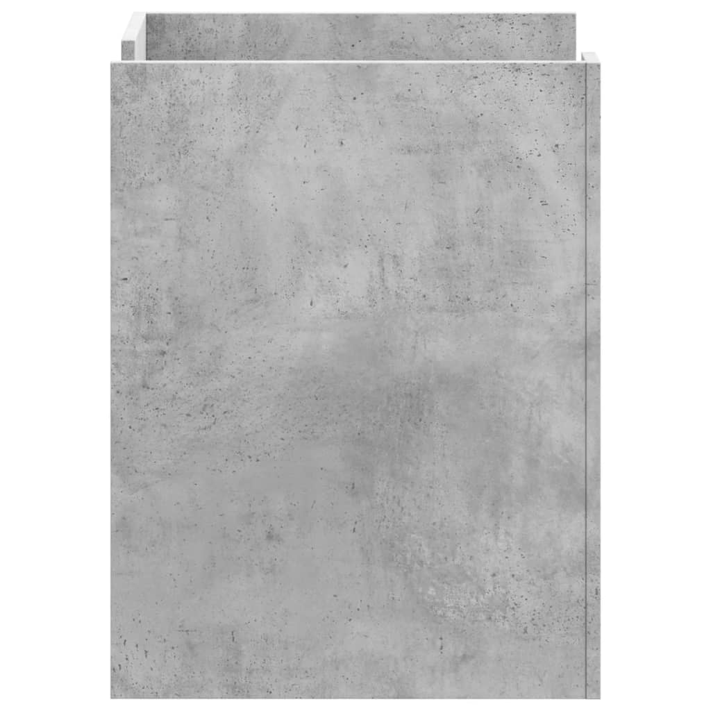 Κομοδίνο Γκρι Σκυροδέματος 45x50x65 εκ. από Επεξεργασμένο Ξύλο