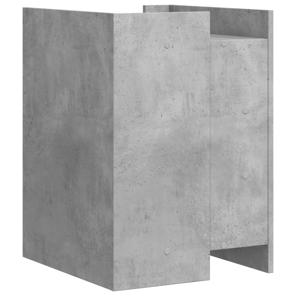 Κομοδίνο Γκρι Σκυροδέματος 45x50x65 εκ. από Επεξεργασμένο Ξύλο