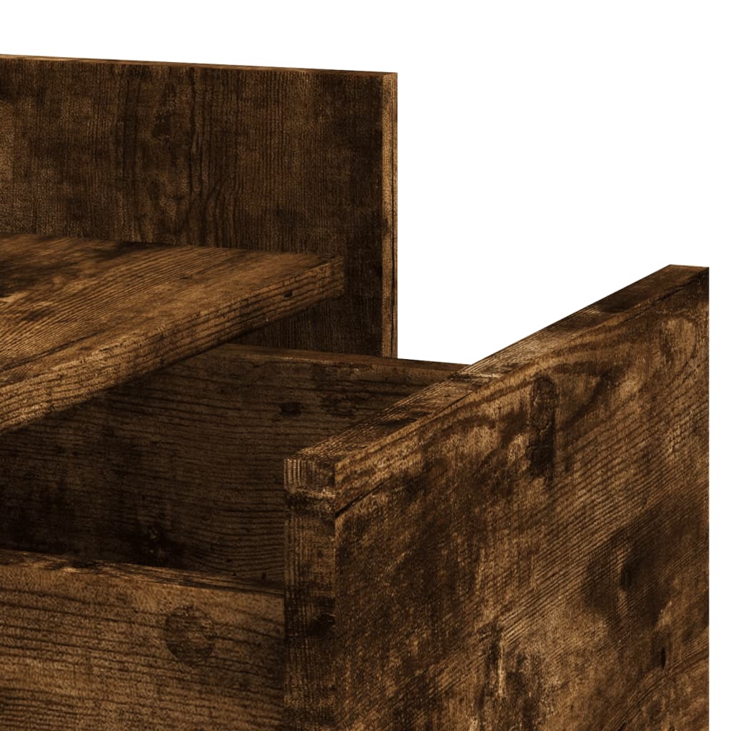 Κομοδίνο Καπνιστή Δρυς 45x50x65 εκ. από Επεξεργασμένο Ξύλο