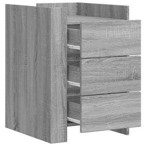 Κομοδίνο Γκρι Sonoma 45x50x65 εκ. από Επεξεργασμένο Ξύλο