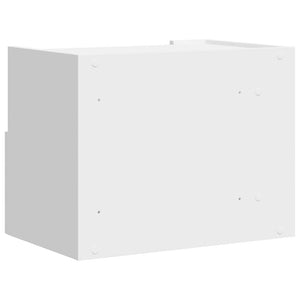 Κομοδίνα Επιτοίχια 2 τεμ. Λευκά 45x30x35 εκ. - Pakobazaar