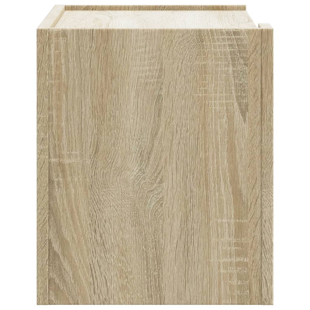 Κομοδίνα Επιτοίχια 2 τεμ. Sonoma Δρυς 45x30x35 εκ.
