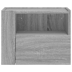 Κομοδίνα Επιτοίχια Γκρι Sonoma 45x30x35 εκ.