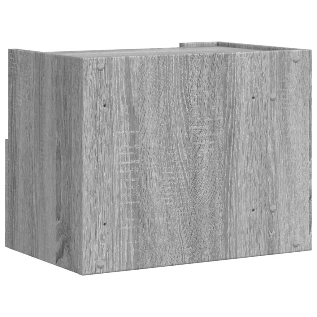 Κομοδίνα Επιτοίχια Γκρι Sonoma 45x30x35 εκ.