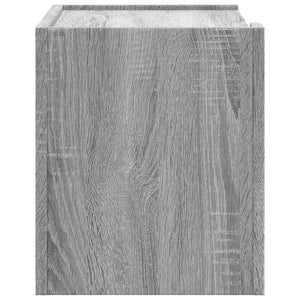 Κομοδίνα Επιτοίχια 2 τεμ. Γκρι Sonoma 45x30x35 εκ.