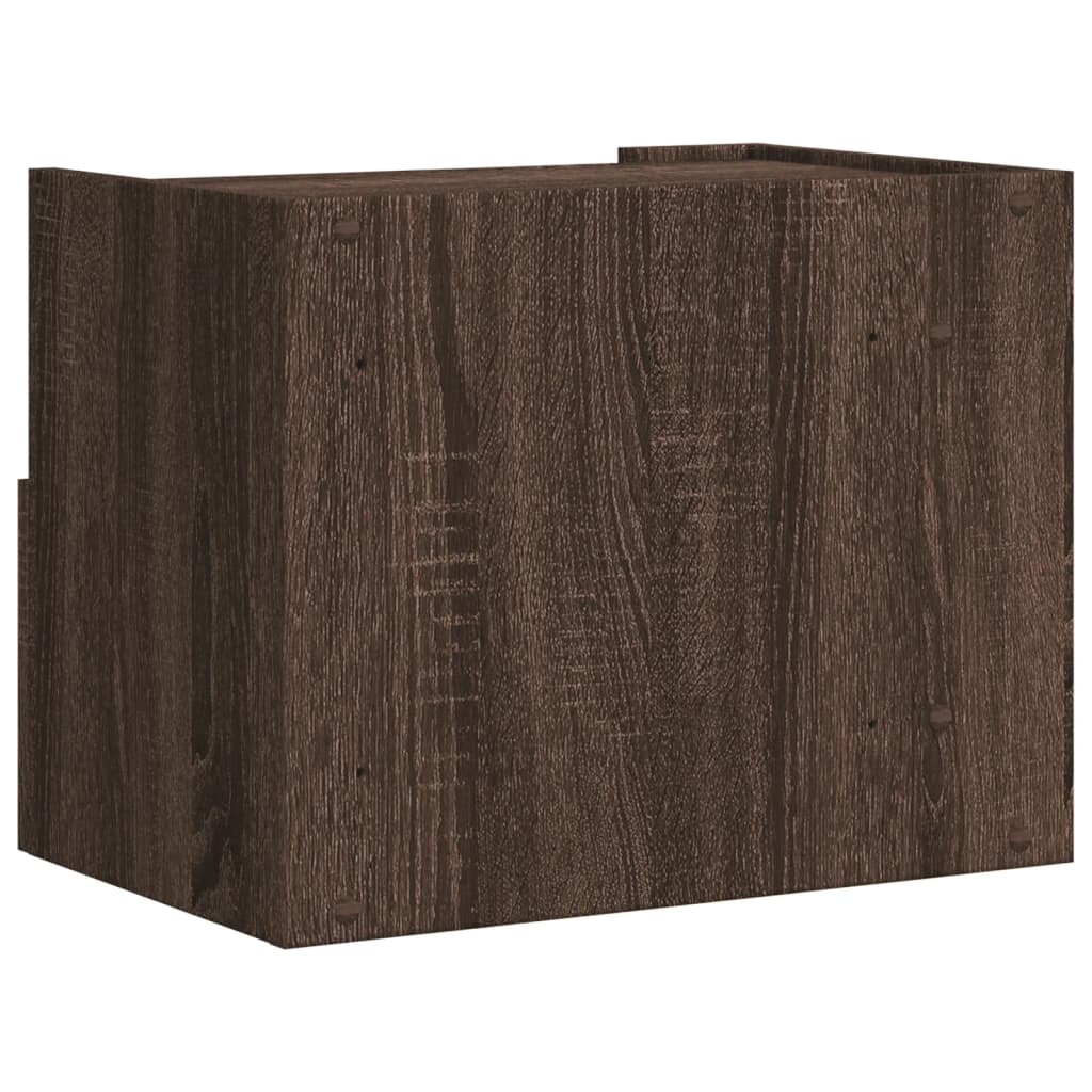 Κομοδίνα Επιτοίχια 2 τεμ. Καφέ Δρυς 45x30x35 εκ. - Pakobazaar