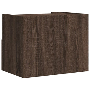Κομοδίνα Επιτοίχια 2 τεμ. Καφέ Δρυς 45x30x35 εκ. - Pakobazaar
