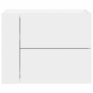 Κομοδίνα Επιτοίχια 2 τεμ. Λευκά 45x30x35 εκ.