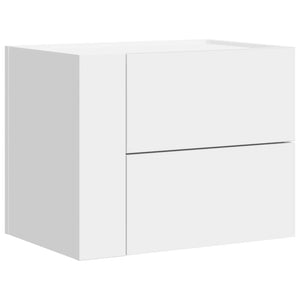 Κομοδίνα Επιτοίχια 2 τεμ. Λευκά 45x30x35 εκ.