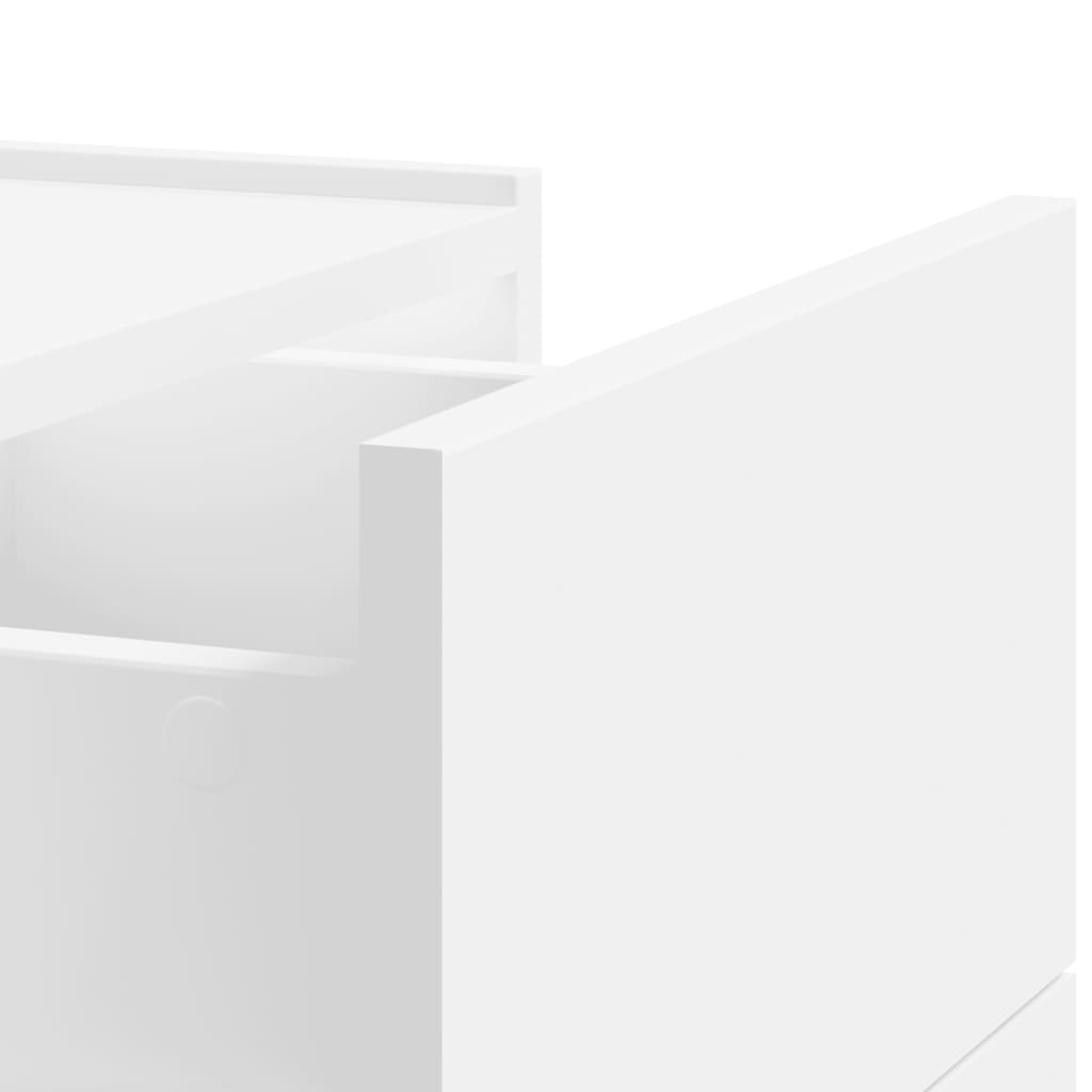 Κομοδίνα Επιτοίχια 2 τεμ. Λευκά 45x30x35 εκ.