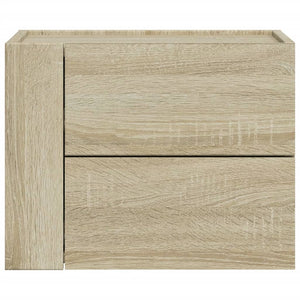 Κομοδίνα Επιτοίχια 2 τεμ. Sonoma Δρυς 45x30x35 εκ. - Pakobazaar
