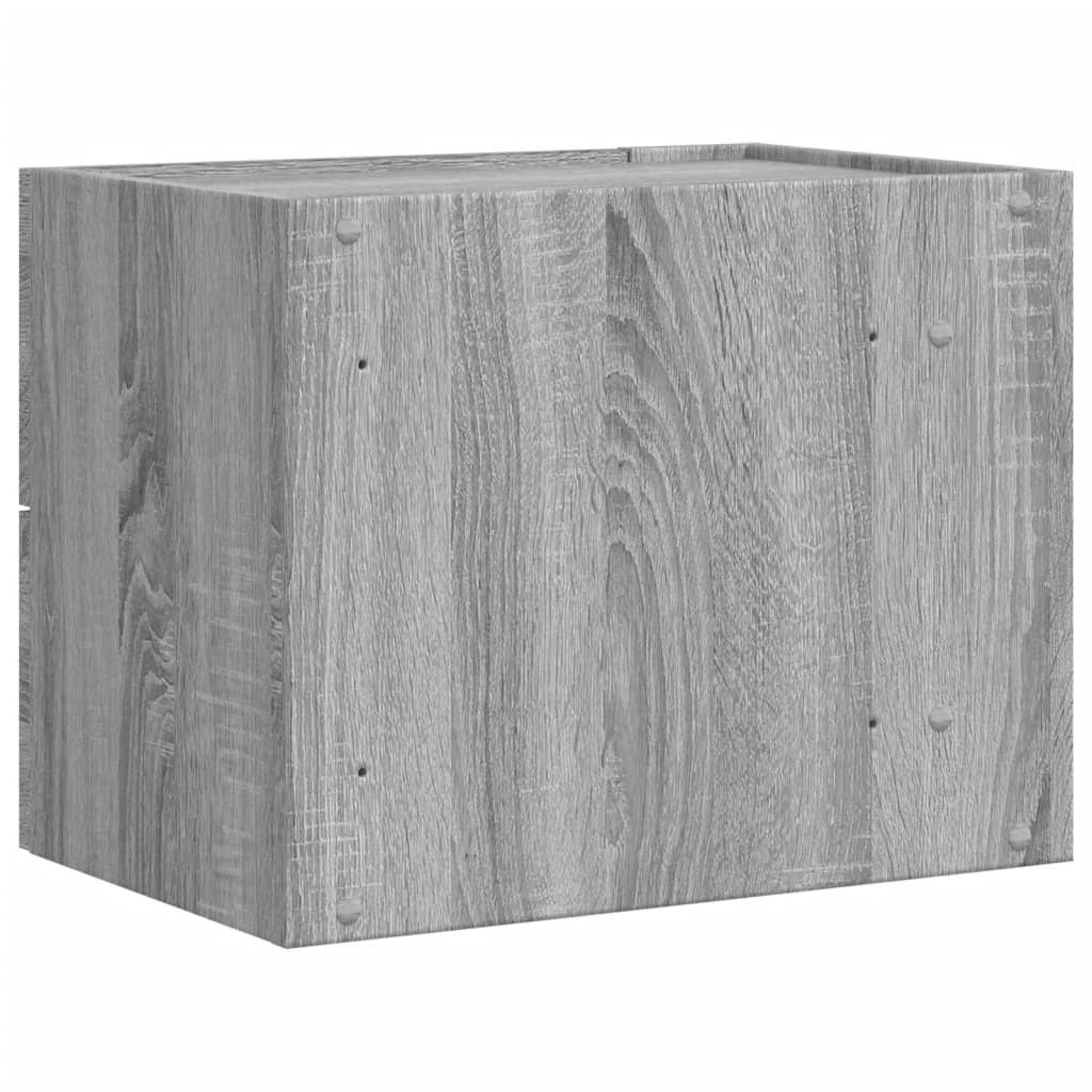 Κομοδίνα Επιτοίχια Γκρι Sonoma 45x30x35 εκ.