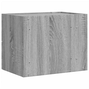 Κομοδίνα Επιτοίχια Γκρι Sonoma 45x30x35 εκ.