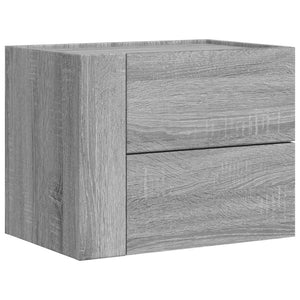 Κομοδίνα Επιτοίχια Γκρι Sonoma 45x30x35 εκ.