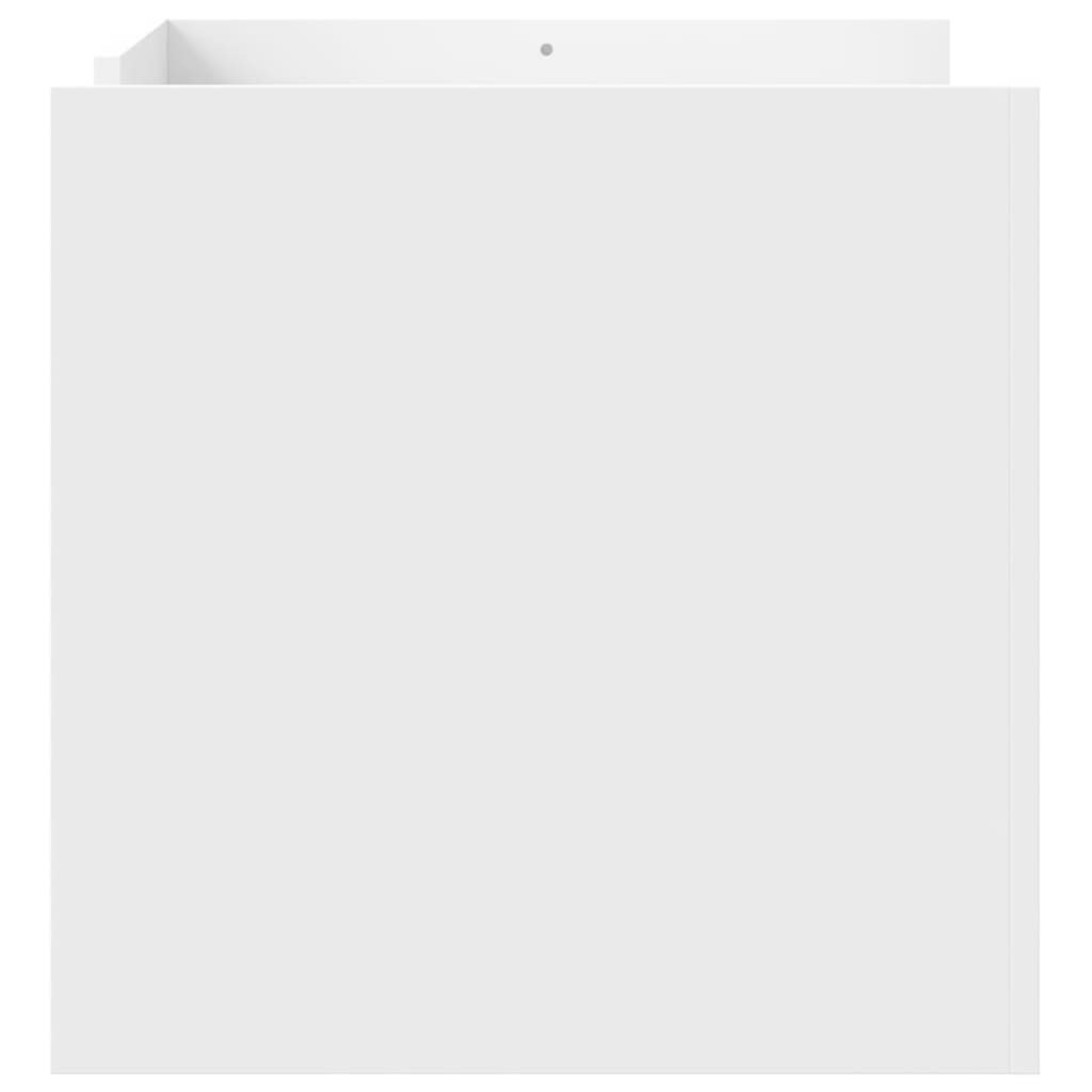 Τραπεζάκι Σαλονιού Λευκό 80x50x50 εκ. από Επεξεργασμένο Ξύλο - Pakobazaar