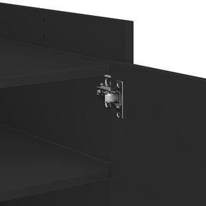 Τραπεζάκι Σαλονιού Μαύρο 80x50x50 εκ. Επεξεργασμένο Ξύλο - Pakobazaar