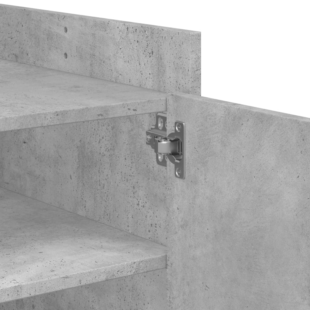 Τραπεζάκι Σαλονιού Γκρι Σκυροδ. 80x50x50 εκ. Επεξεργ. Ξύλο