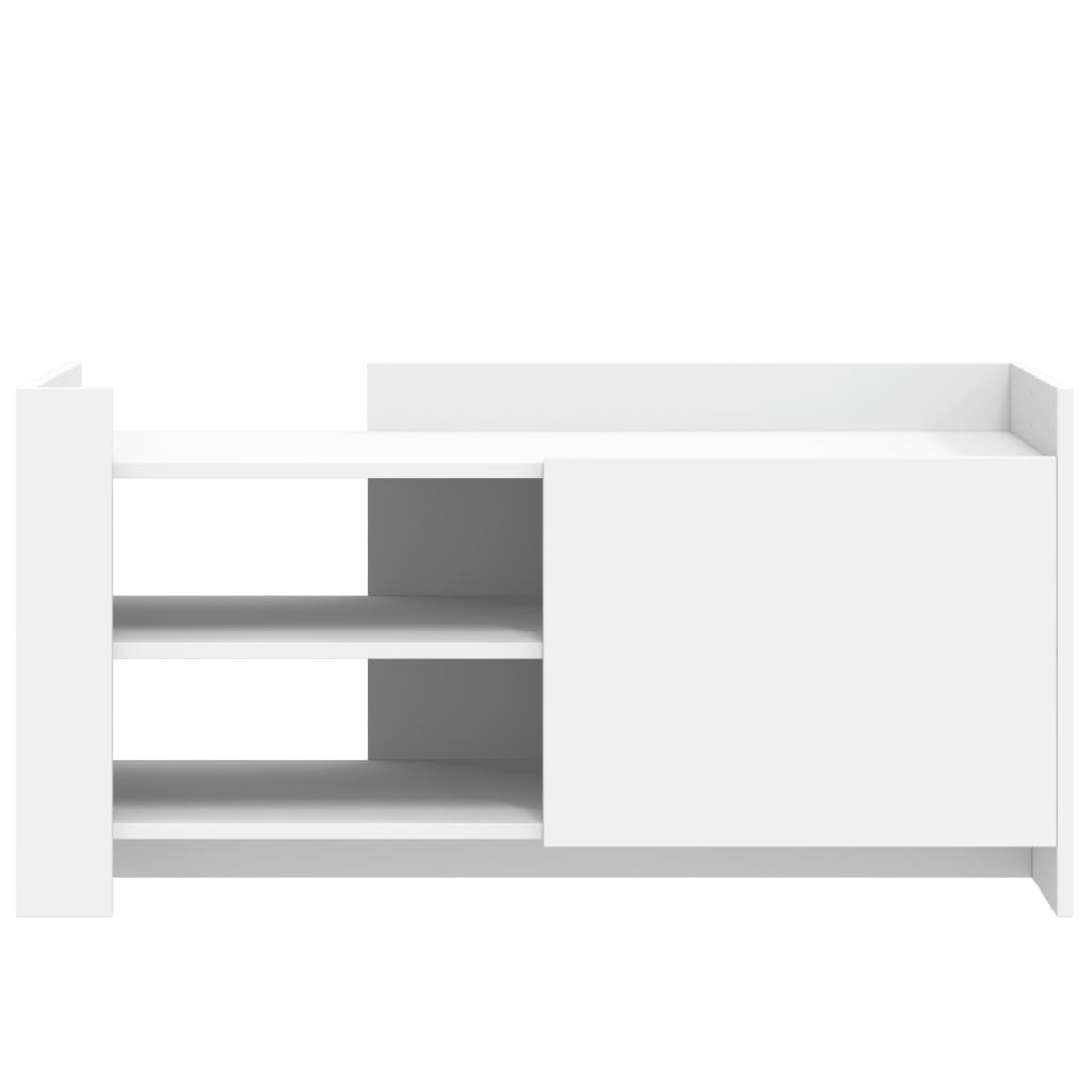 Τραπεζάκι Σαλονιού Λευκό 100x50x50 εκ. Επεξεργασμένο Ξύλο - Pakobazaar