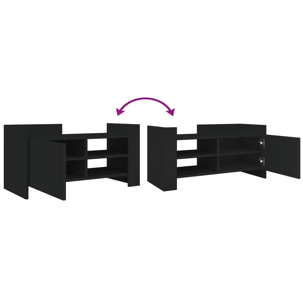 Έπιπλο Τηλεόρασης Μαύρο 80x35x40 εκ. Επεξεργασμένο Ξύλο