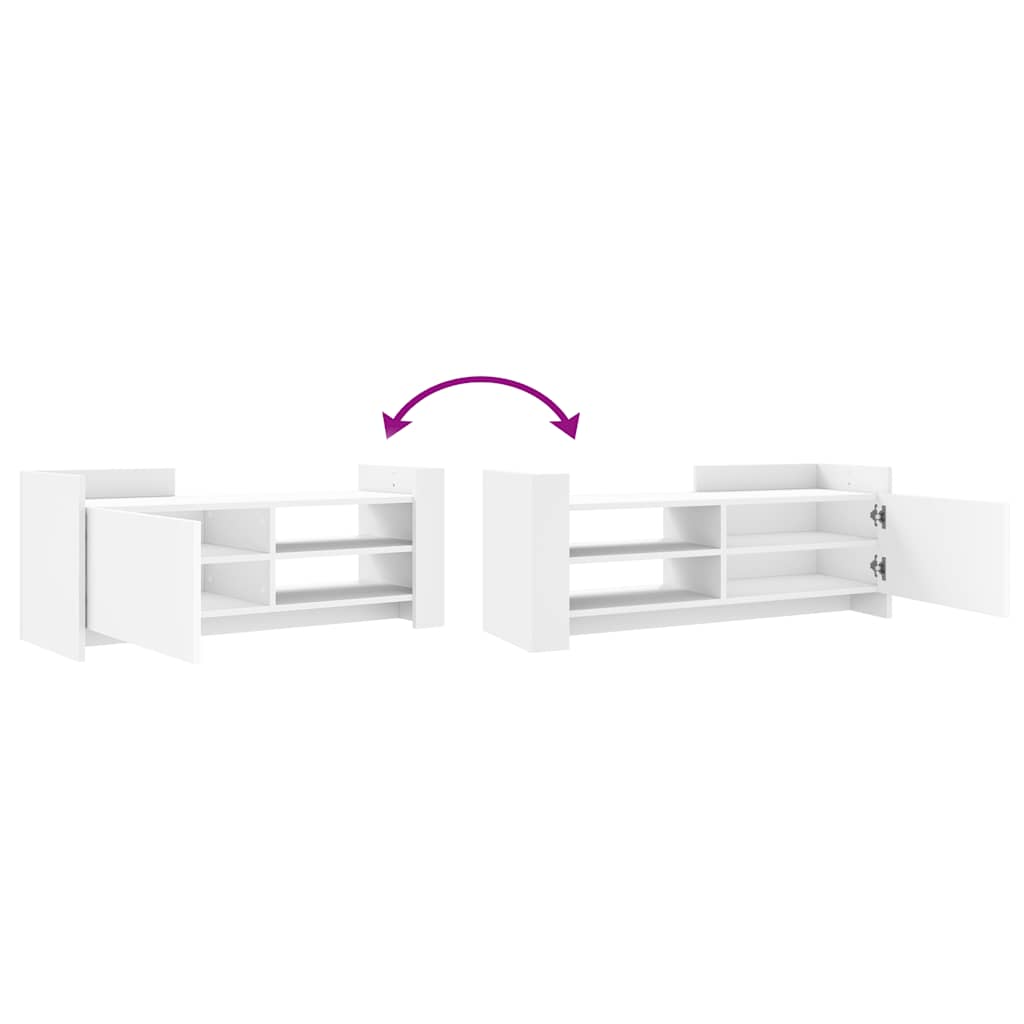 Έπιπλο Τηλεόρασης Λευκό 100 x 35 x 40 εκ. Επεξ. Ξύλο