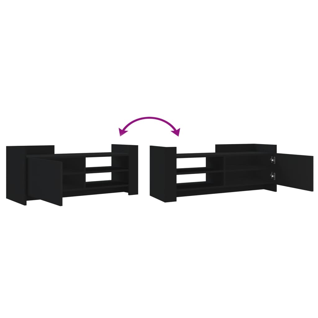 Έπιπλο Τηλεόρασης Μαύρο 100 x 35 x 40 εκ. Επεξ. Ξύλο