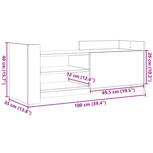 Έπιπλο Τηλεόρασης Μαύρο 100 x 35 x 40 εκ. Επεξ. Ξύλο