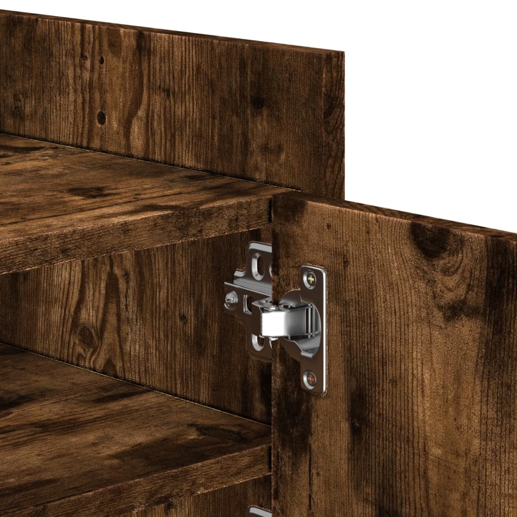 Έπιπλο Τηλεόρασης Καπνιστή Δρυς 100x35x40 εκ. Επεξ. Ξύλο