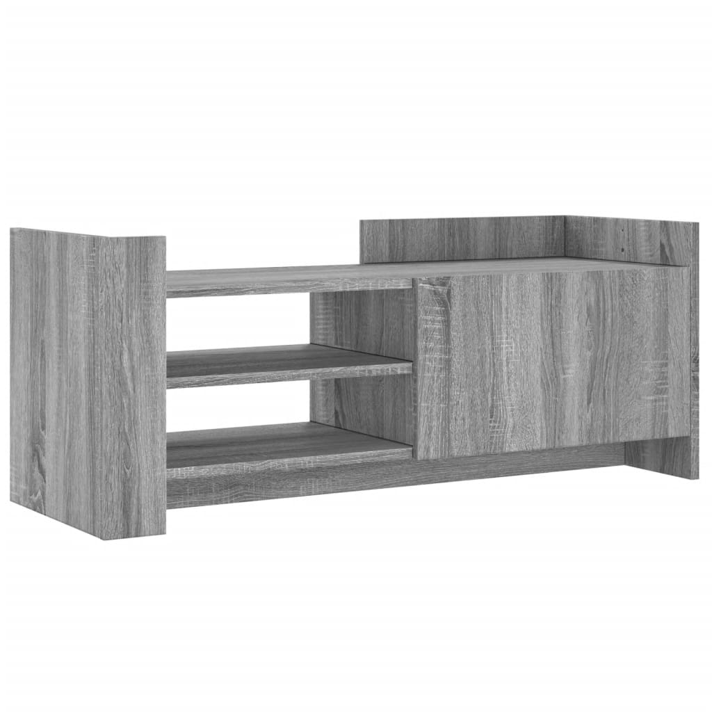 Έπιπλο Τηλεόρασης Γκρι Sonoma 100x35x40 εκ. από Επεξεργ. Ξύλο