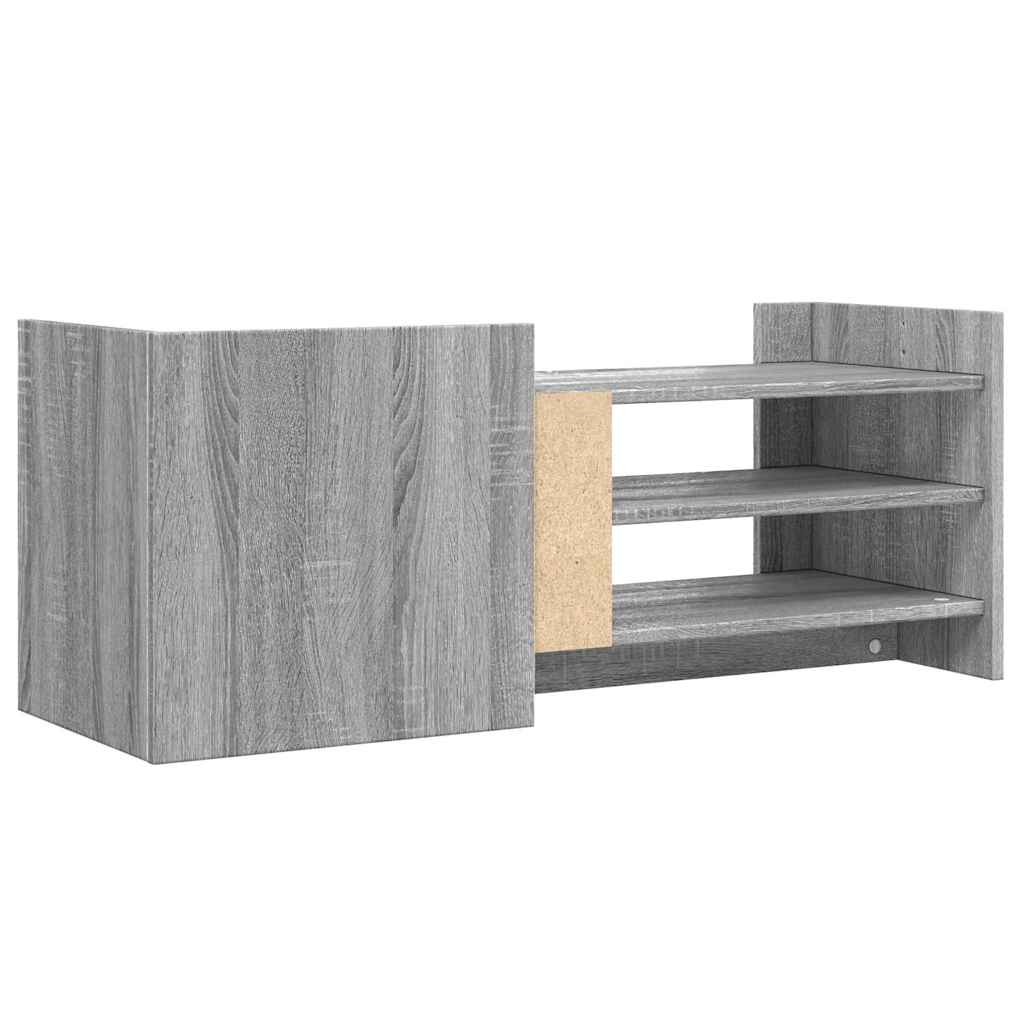 Έπιπλο Τηλεόρασης Γκρι Sonoma 100x35x40 εκ. από Επεξεργ. Ξύλο