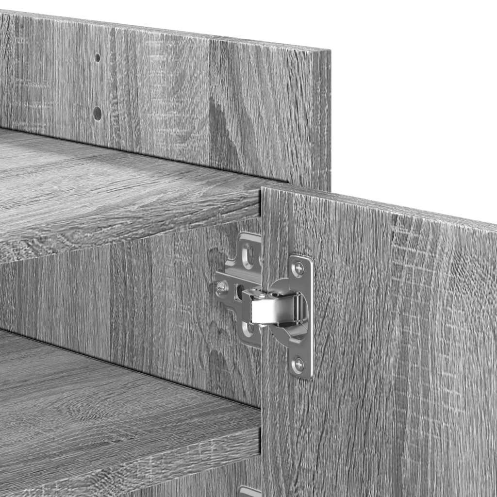 Έπιπλο Τηλεόρασης Γκρι Sonoma 100x35x40 εκ. από Επεξεργ. Ξύλο