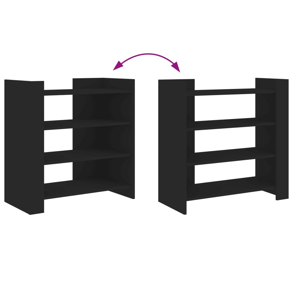 Ντουλάπι Μαύρο 73,5x35x75 εκ. από Επεξεργασμένο Ξύλο - Pakobazaar