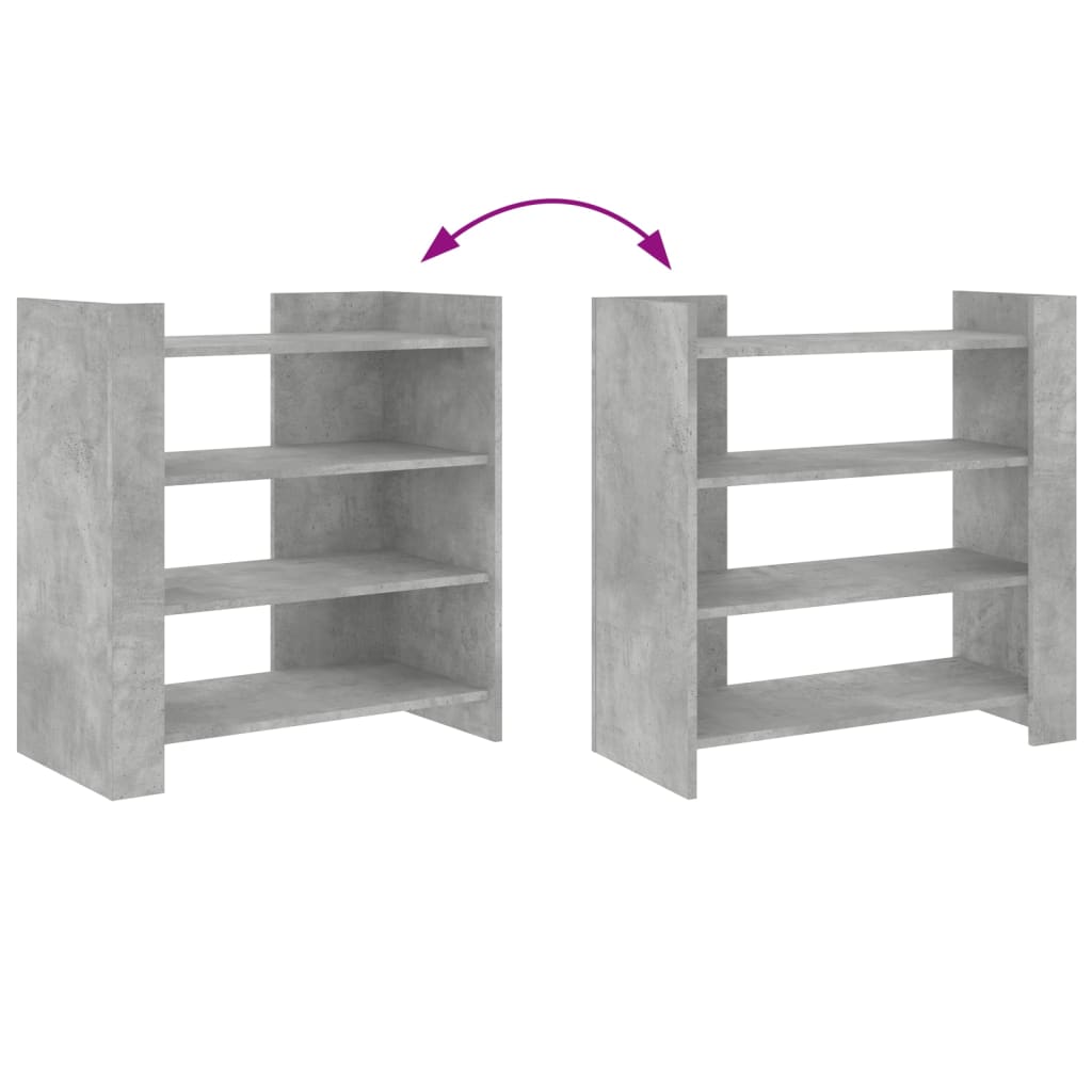 Ντουλάπι Γκρι Σκυροδέματος 73,5x35x75 εκ. Επεξεργασμένο Ξύλο