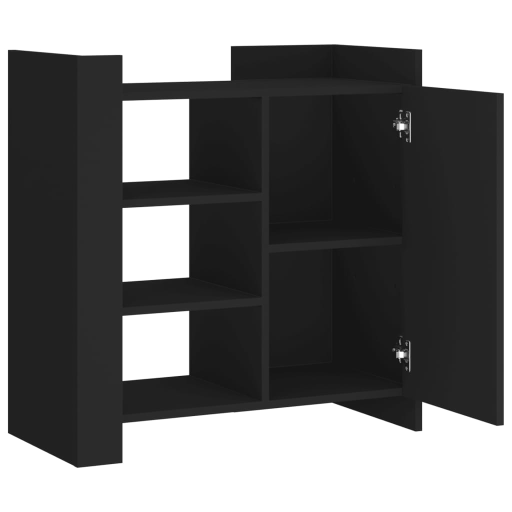 Ντουλάπι Μαύρο 73,5x35x75 εκ. από Επεξεργασμένο Ξύλο