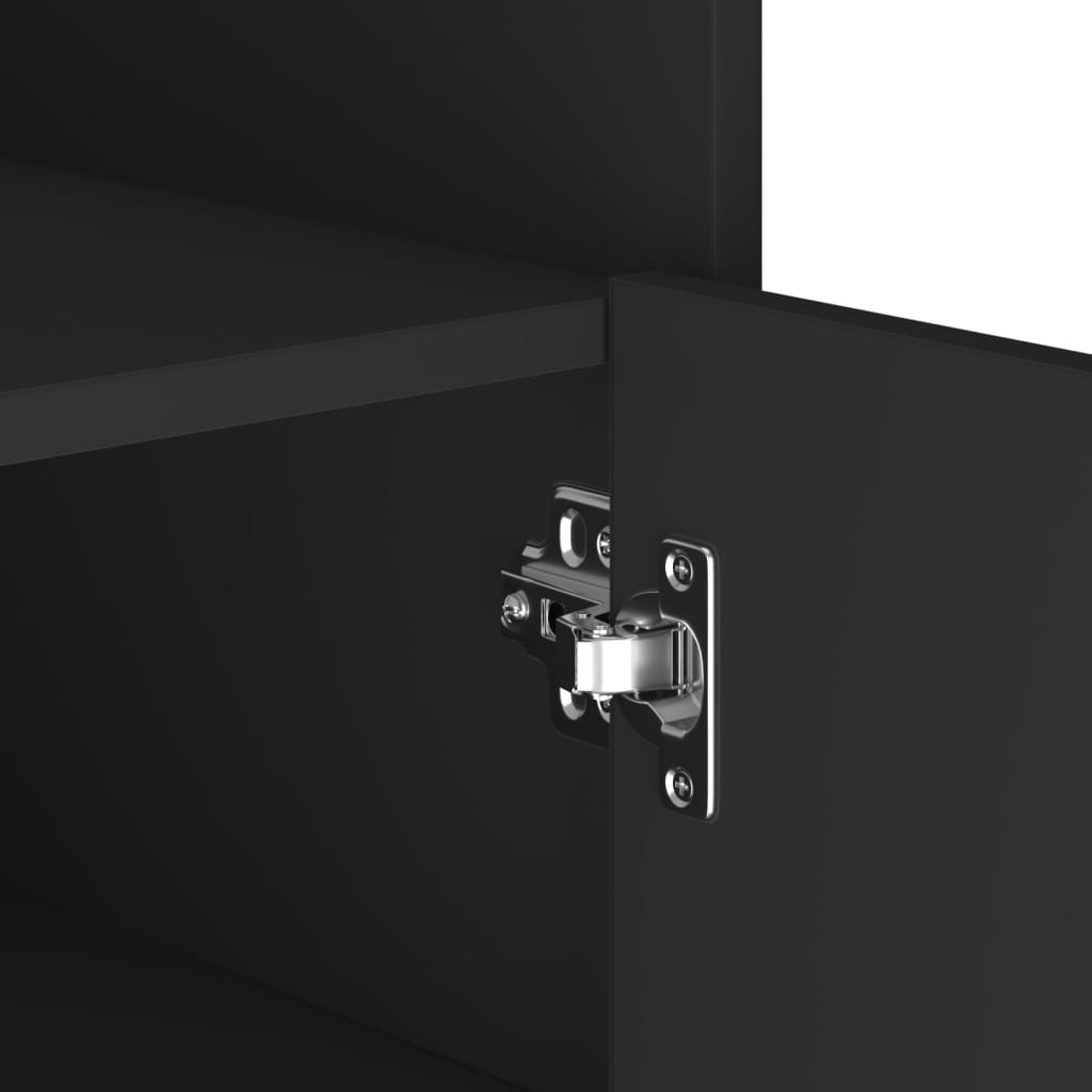 Ντουλάπι Μαύρο 73,5x35x75 εκ. από Επεξεργασμένο Ξύλο