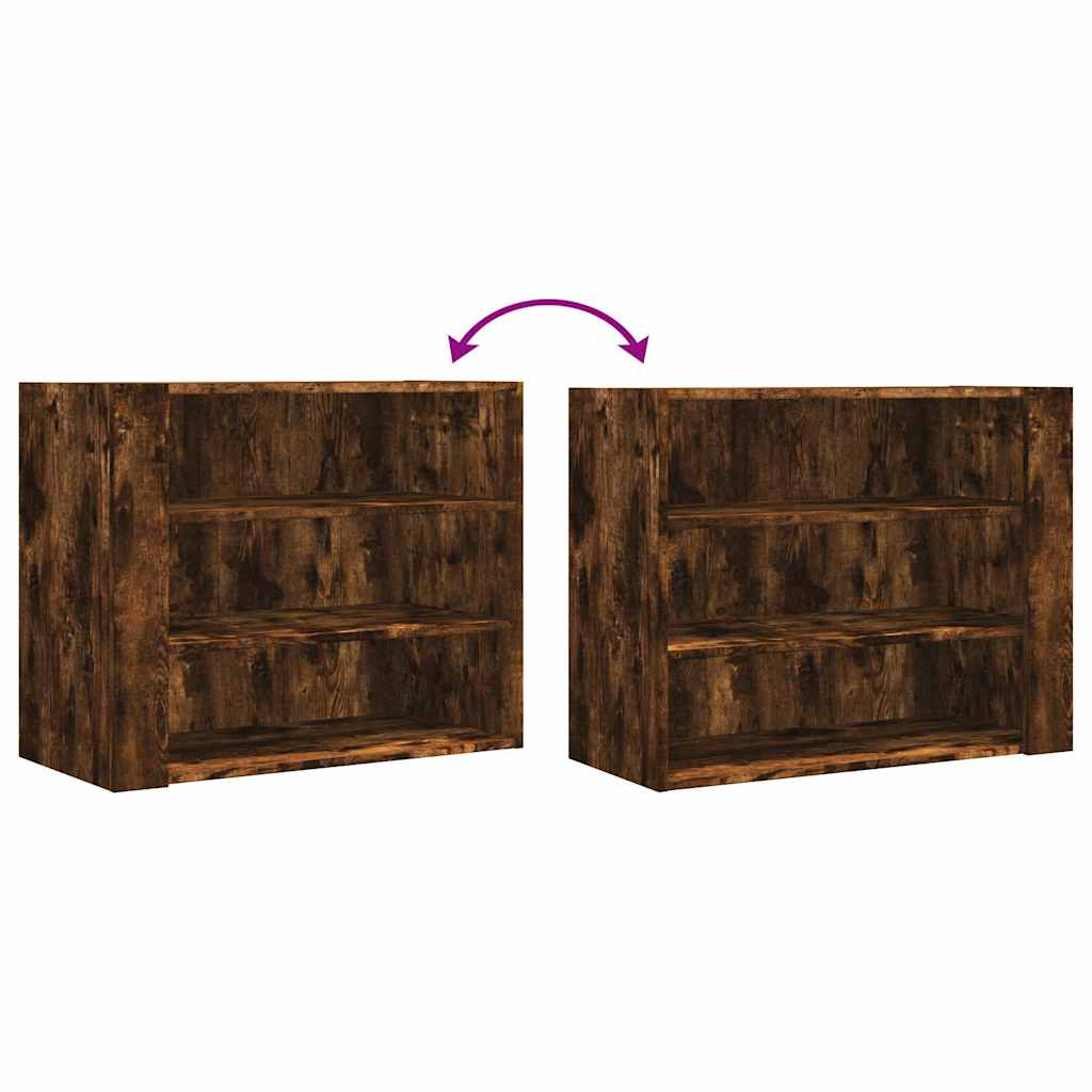 Ντουλάπι Τοίχου Καπνιστή Δρυς 75x35x60 εκ. Επεξεργασμένο Ξύλο