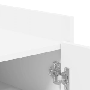 Παπουτσοθήκη Λευκή 52x37,5x100 εκ. από Επεξεργασμένο Ξύλο