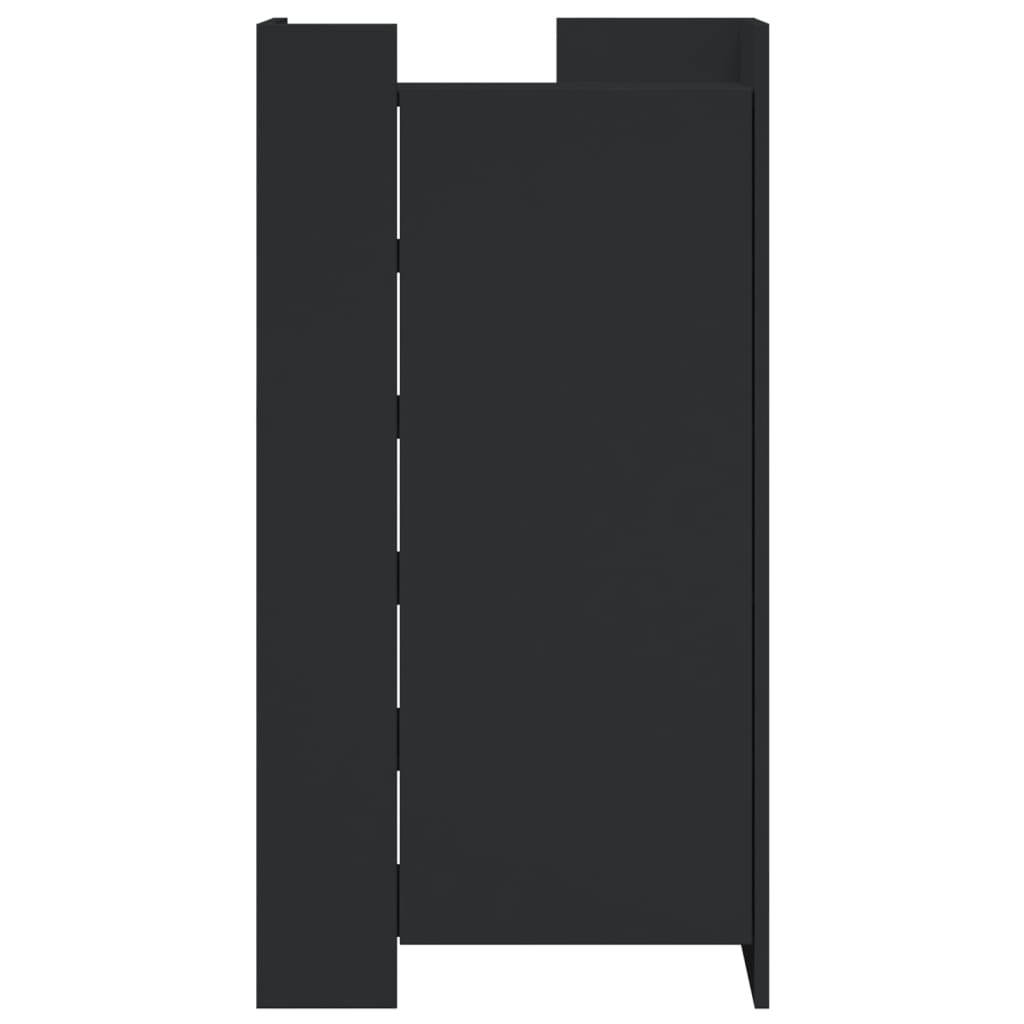 Παπουτσοθήκη Μαύρη 52x37,5x100 εκ. από Επεξεργασμένο Ξύλο - Pakobazaar