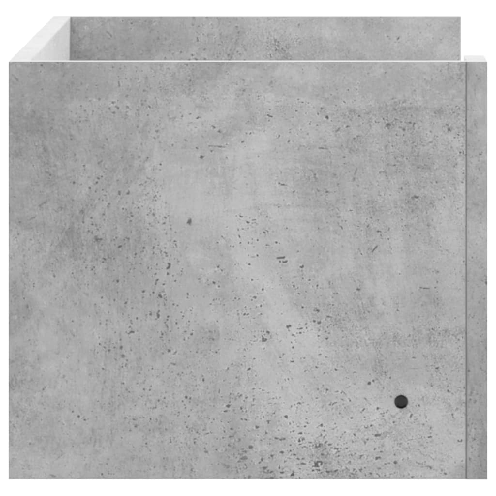 Ράφι Τοίχου Γκρι Σκυροδέματος 70,5x35x30,5 εκ. από Επεξ. Ξύλο