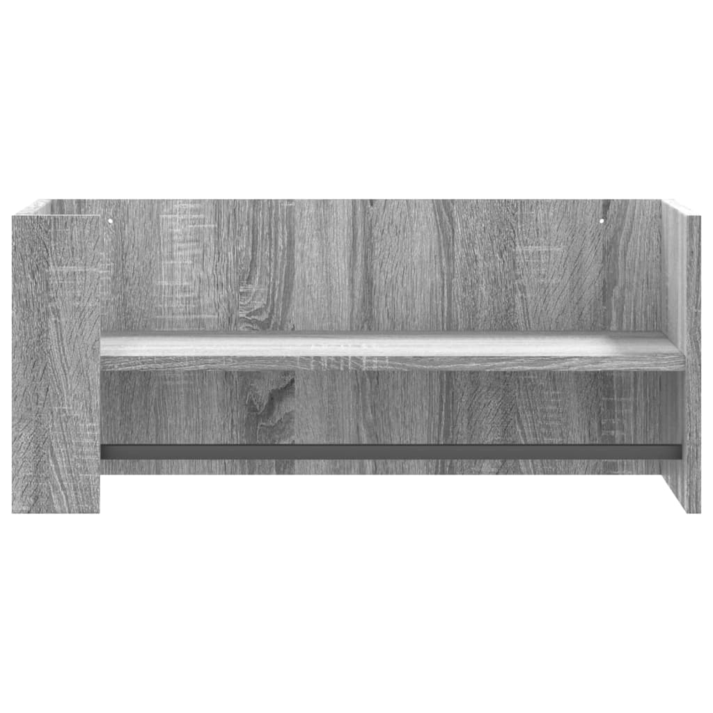 Ραφιέρα Τοίχου Γκρι Sonoma 70,5x35x30,5 εκ. Επεξεργασμένο Ξύλο