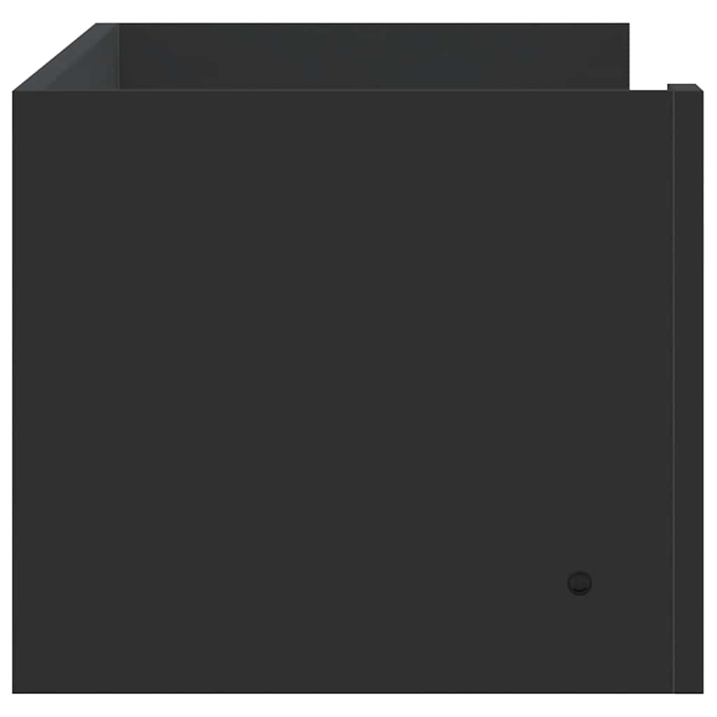 Ραφιέρα Τοίχου Μαύρο 100x35x30,5 εκ. από Επεξεργασμένο Ξύλο