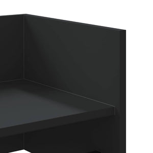 Ραφιέρα Τοίχου Μαύρο 100x35x30,5 εκ. από Επεξεργασμένο Ξύλο