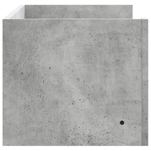 Ραφιέρα Τοίχου Γκρι Σκυροδέματος 100x35x30,5εκ. από Επεξ. Ξύλο