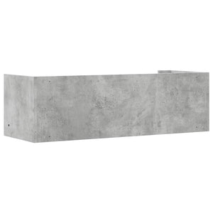 Ραφιέρα Τοίχου Γκρι Σκυροδέματος 100x35x30,5εκ. από Επεξ. Ξύλο